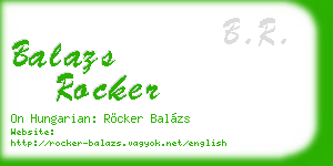balazs rocker business card